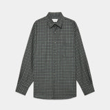 Organic Wool Viyella / Comfort Fit Shirt MOSS GRAY CHECK