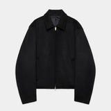 Cashmere Double Faced Cloth / Worker Jacket BLACK