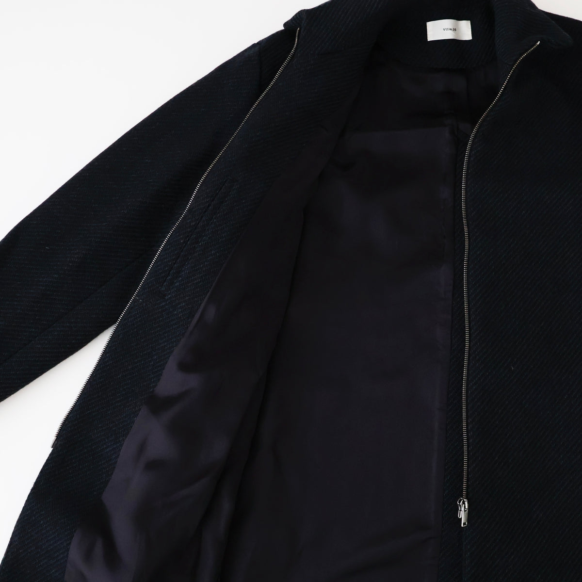 Ronan Structured Zip Coat in Wool