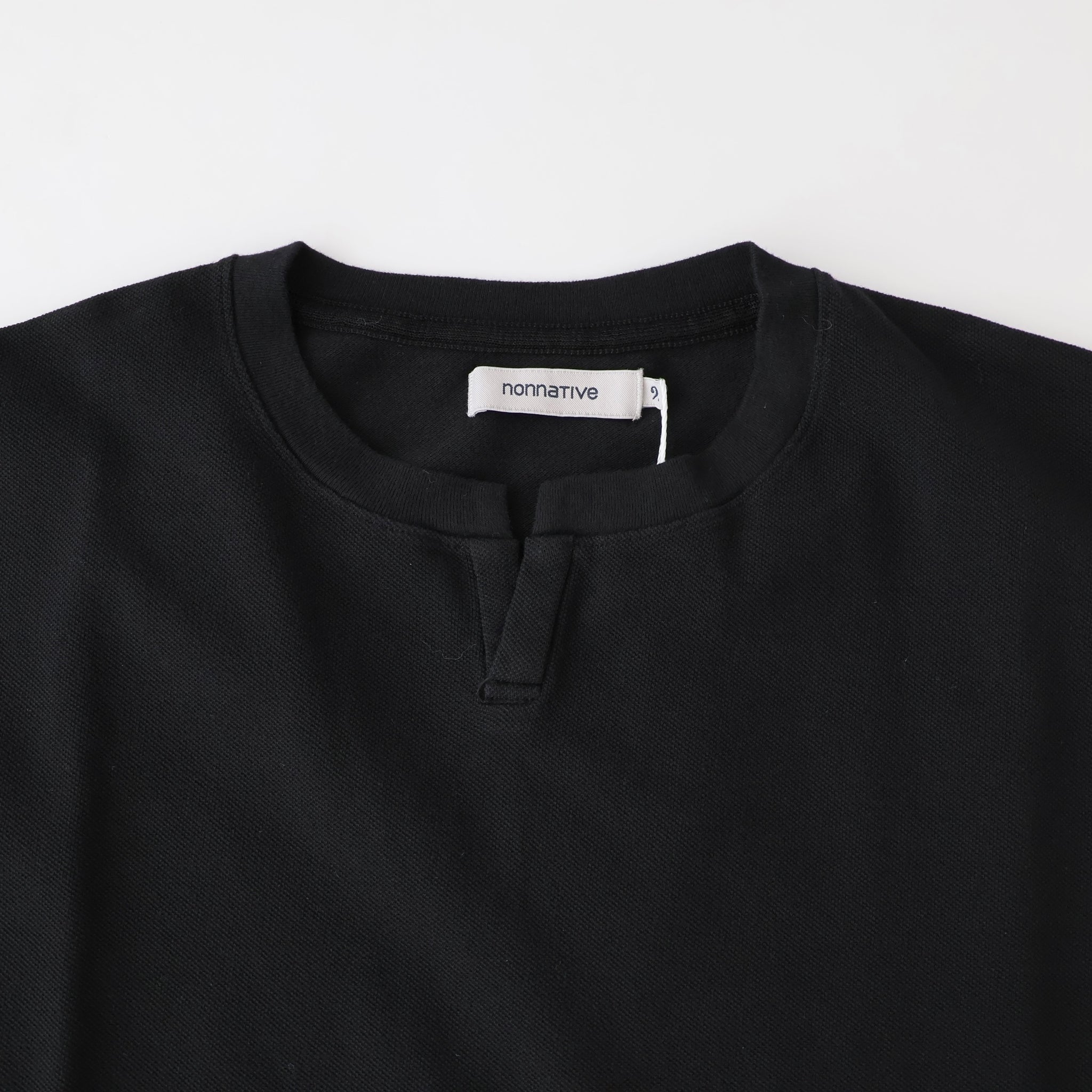 CLERK S/S T-NECK TEE COTTON PIQUE OVERDYED