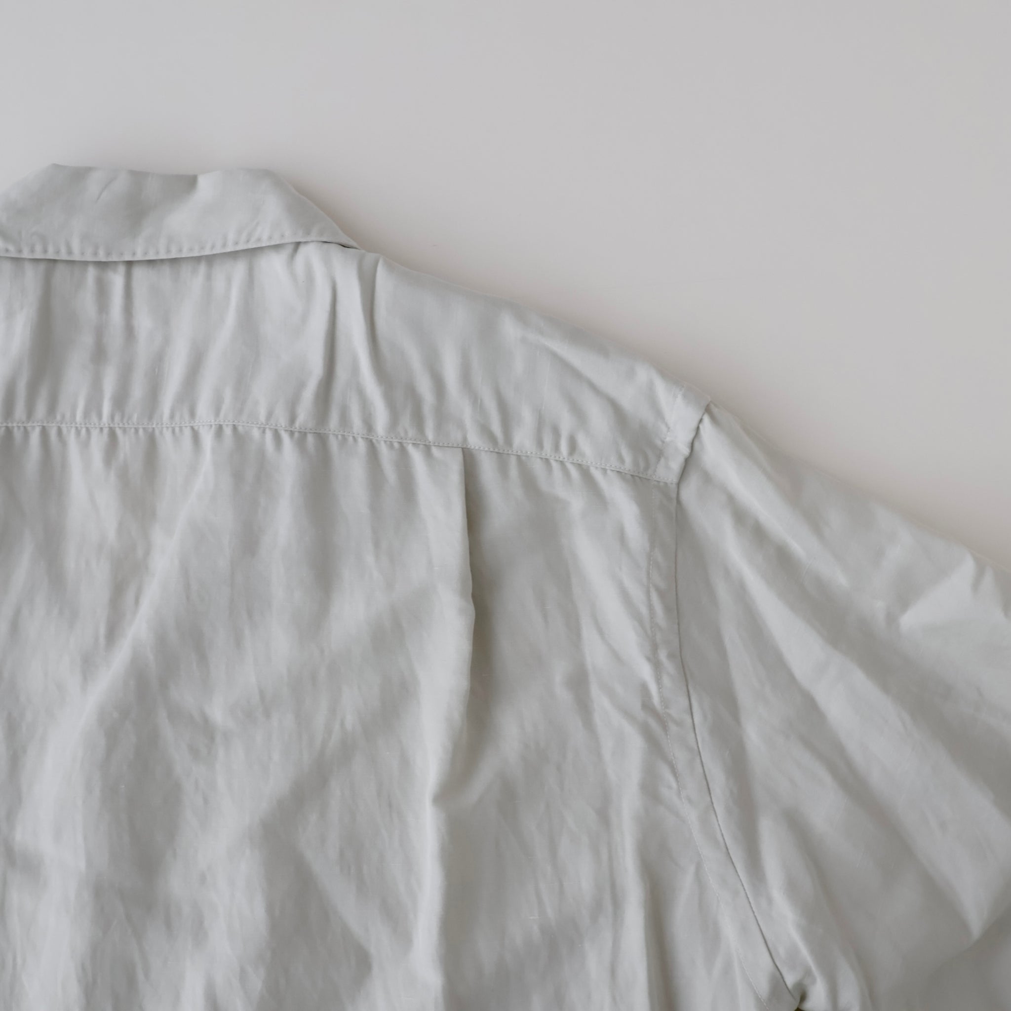 Vintage Silk Linen S/S Open Collar Shirt
