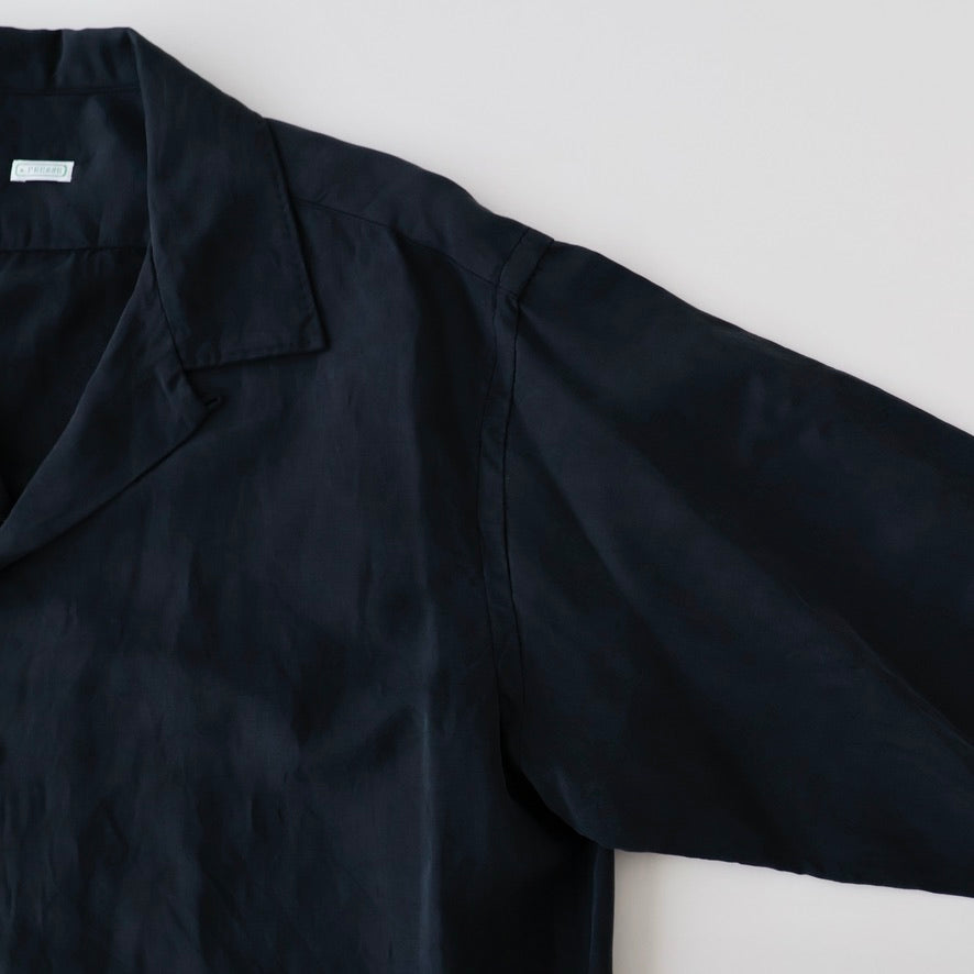 Vintage Silk Linen Open Collar Shirt