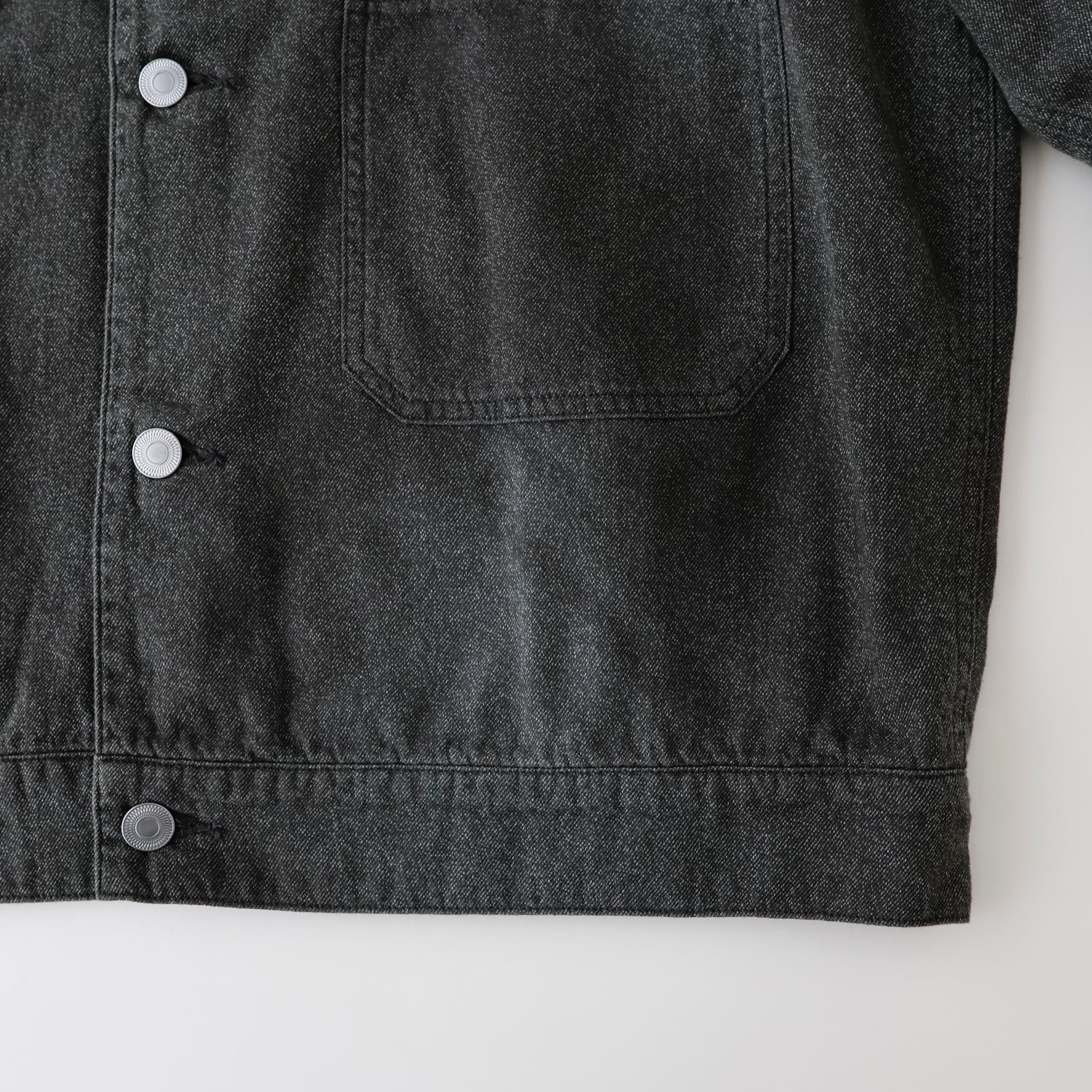 Vintage Black Chambray Work Jacket