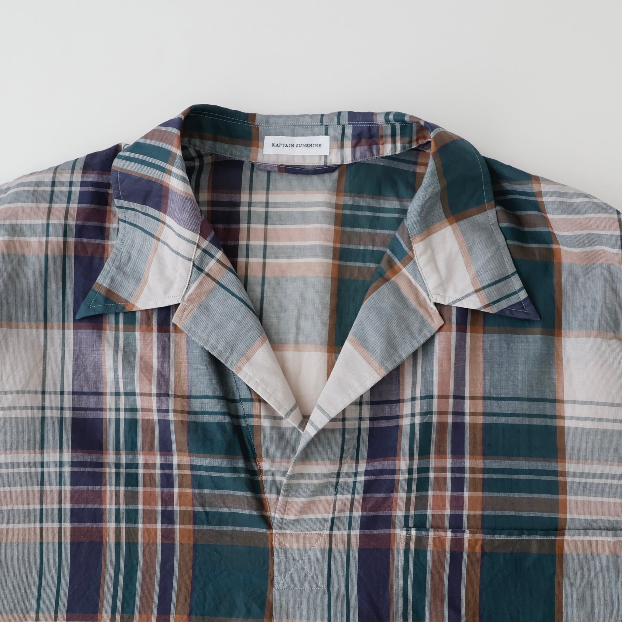 Gauze Plaid Pullover SS Shirt