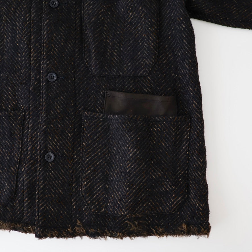 DAMAGE WOOL HERRINGBONE COVER ALL