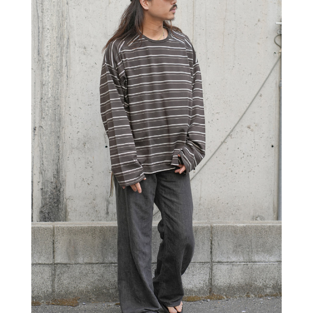 BORDER LS T-SHIRT