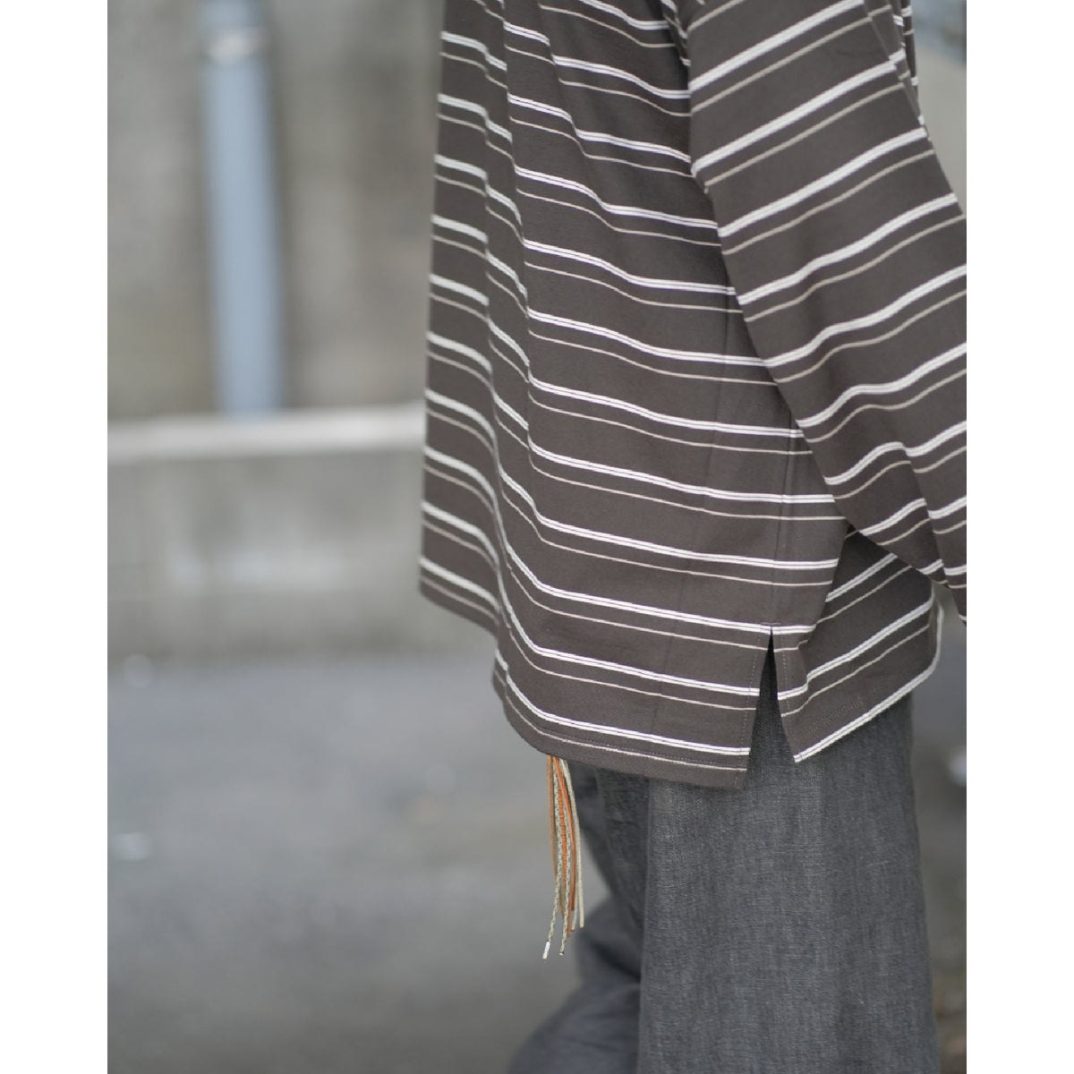 BORDER LS T-SHIRT