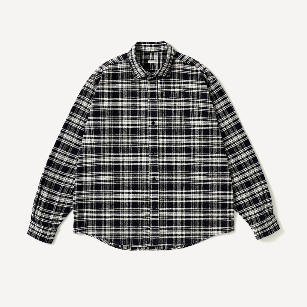 Vintage Cotton Silk Nep Twill Check Shirt