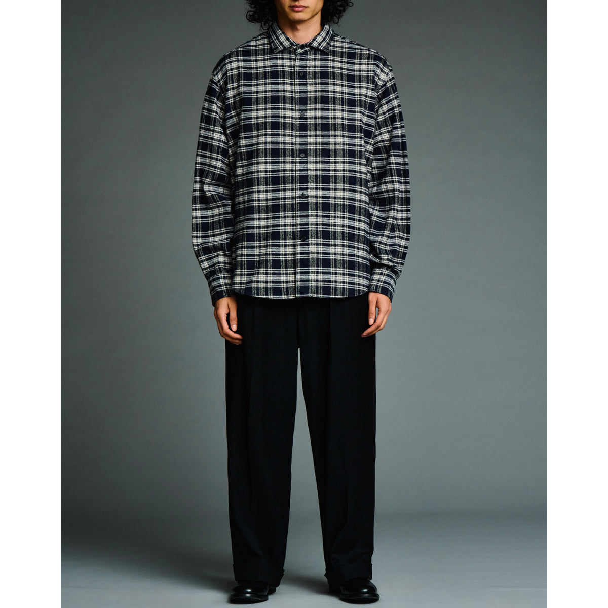 Vintage Cotton Silk Nep Twill Check Shirt