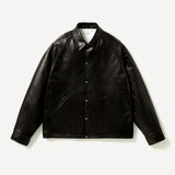 Leather Coach Jacket BLACK