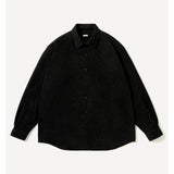 Wool Regular Collar Shirt CHARCOAL