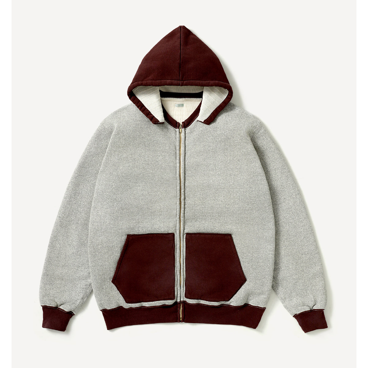 Vintage Attached Hood Zip Parka