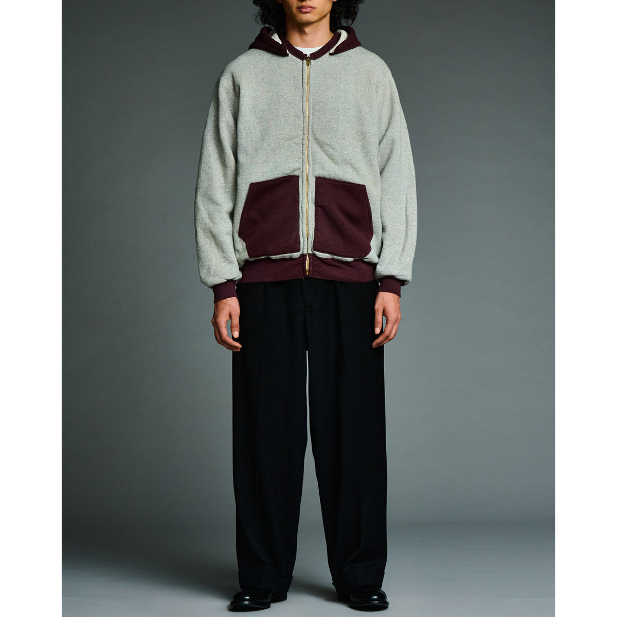 Vintage Attached Hood Zip Parka
