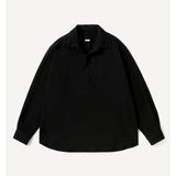 Wool Skipper Shirt BLACK