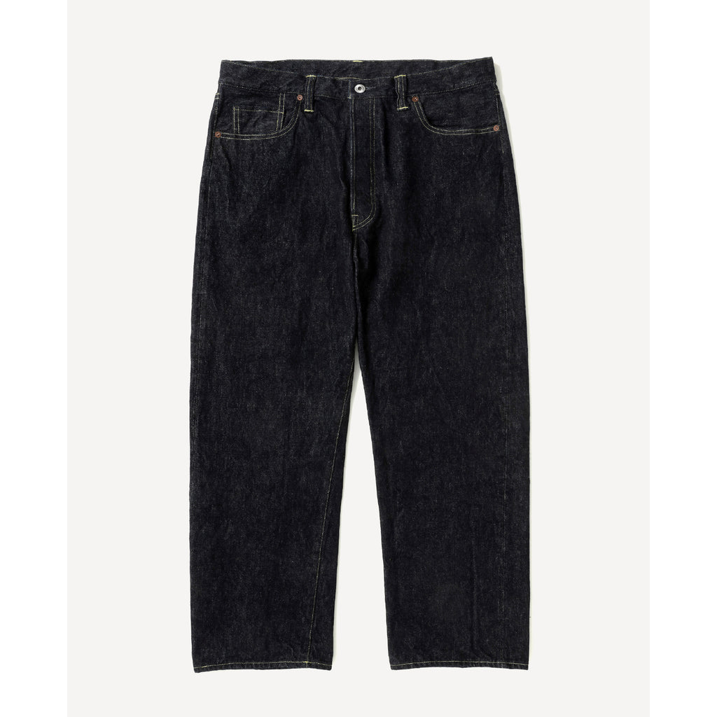 Washed Denim Wide Pants