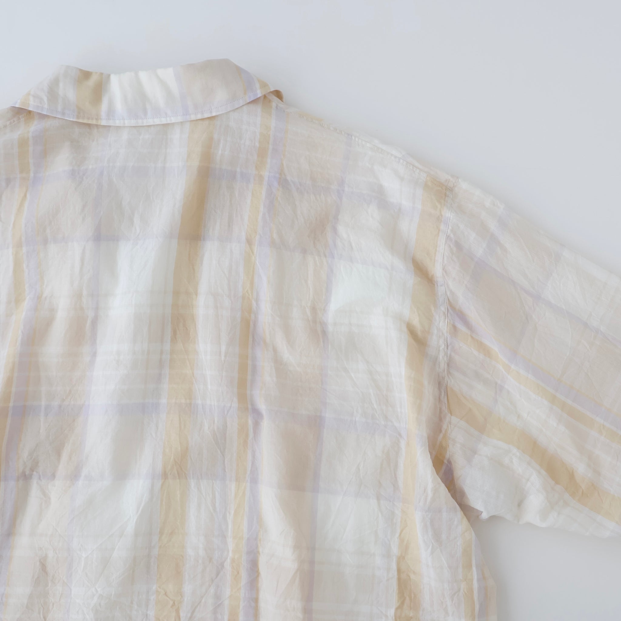 Gauze Plaid Pullover SS Shirt
