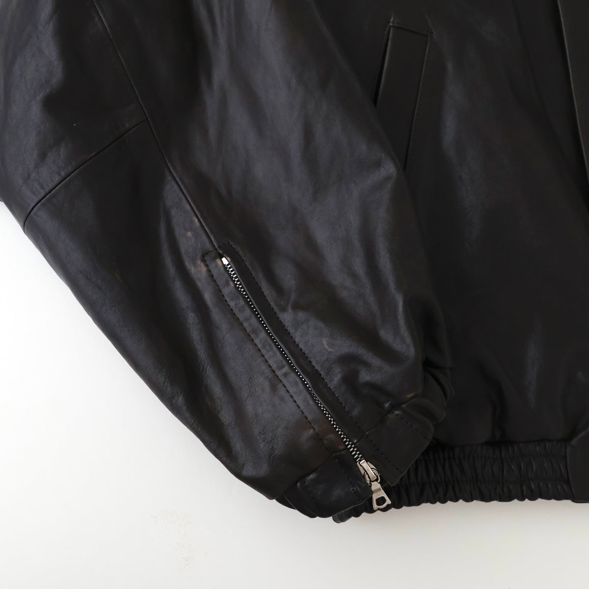 MOUTON COLLAR CALF ZIP JACKET
