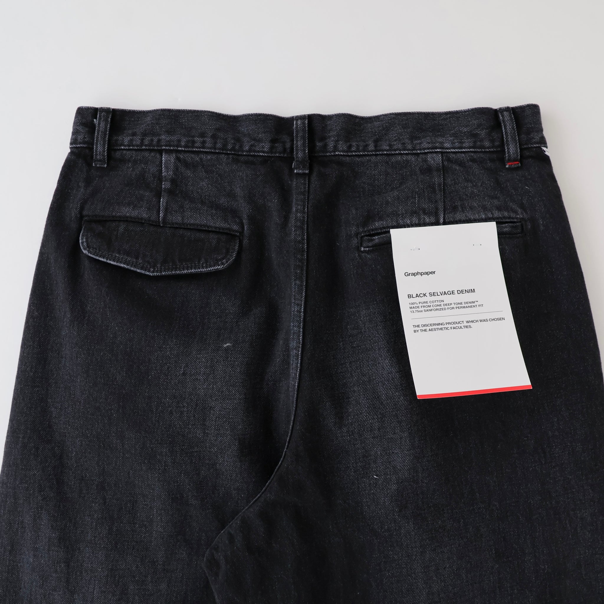 Selvage Denim Two Tuck Tapered Pants