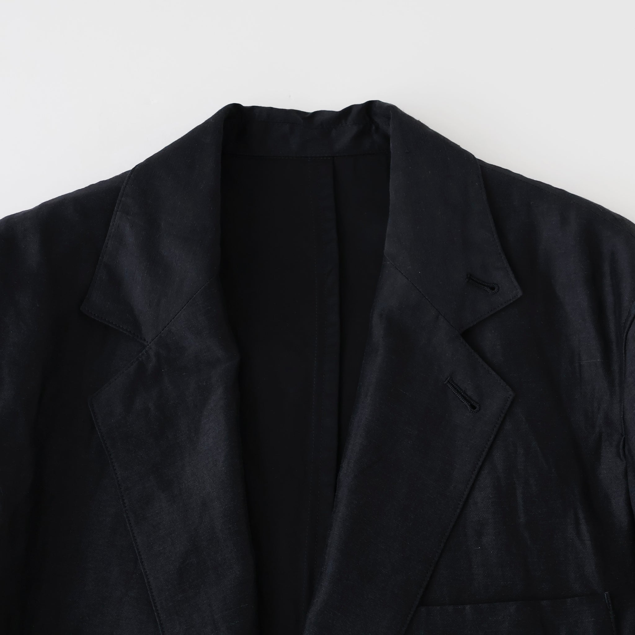 Linen Cupro Back Satin Work Jacket