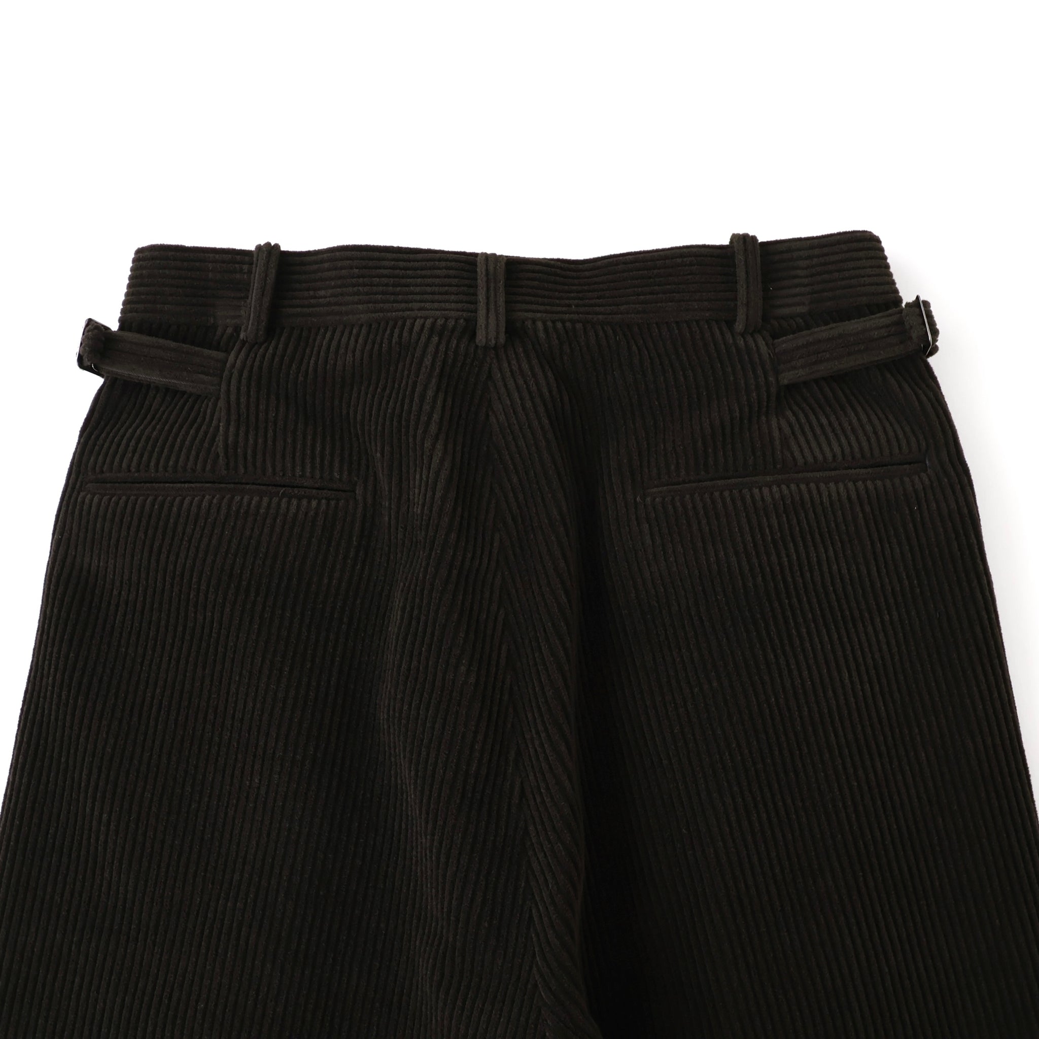 Wool Corduroy Wide Tapered Trousers