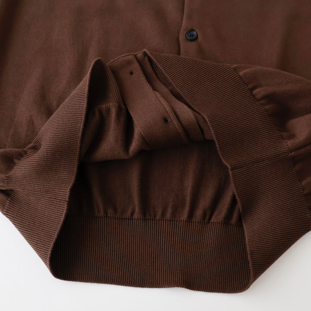 Cotton Knit Polo Collar Cardigan - ref. / Web Store