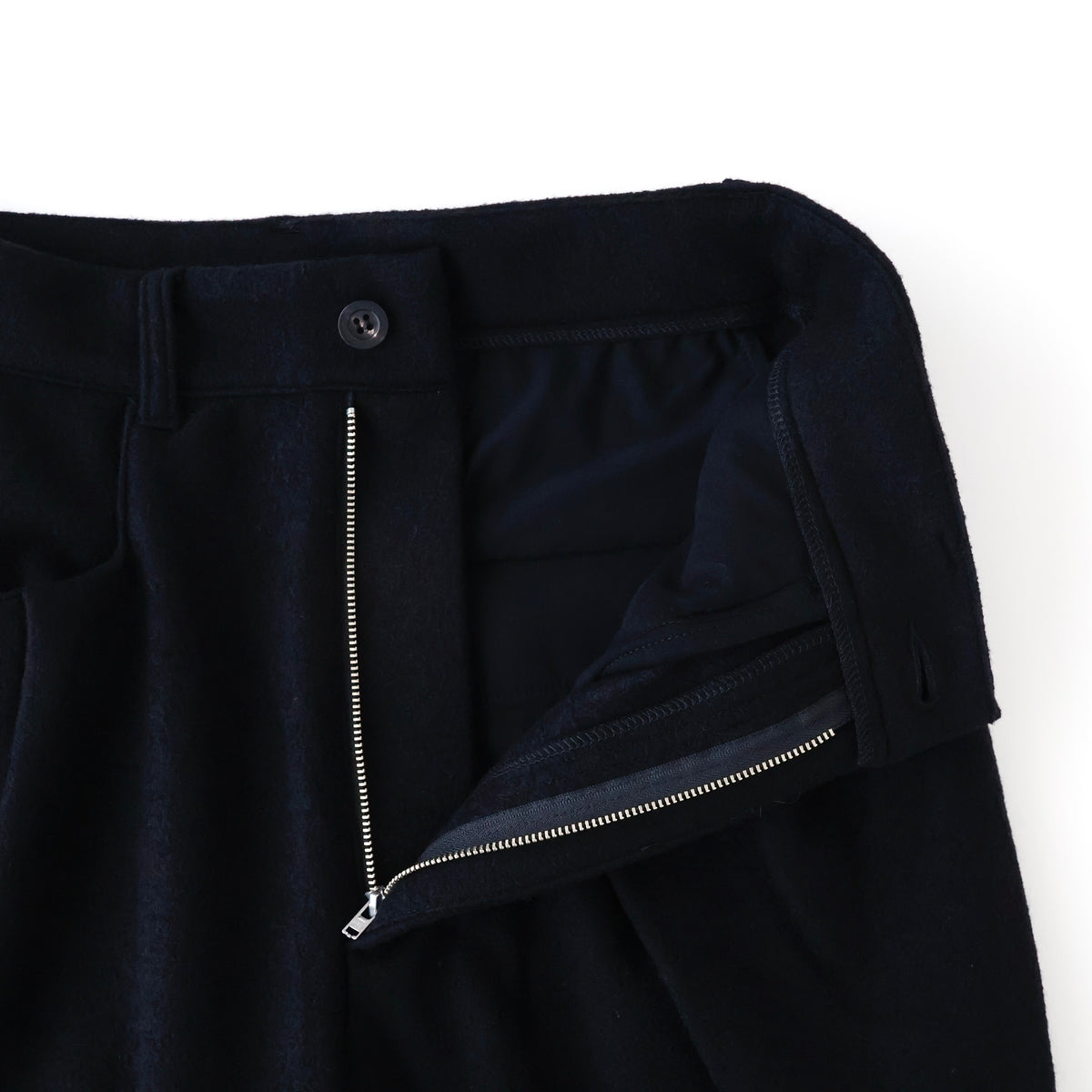 WOOL CUT WIDE TUCK SLACKS