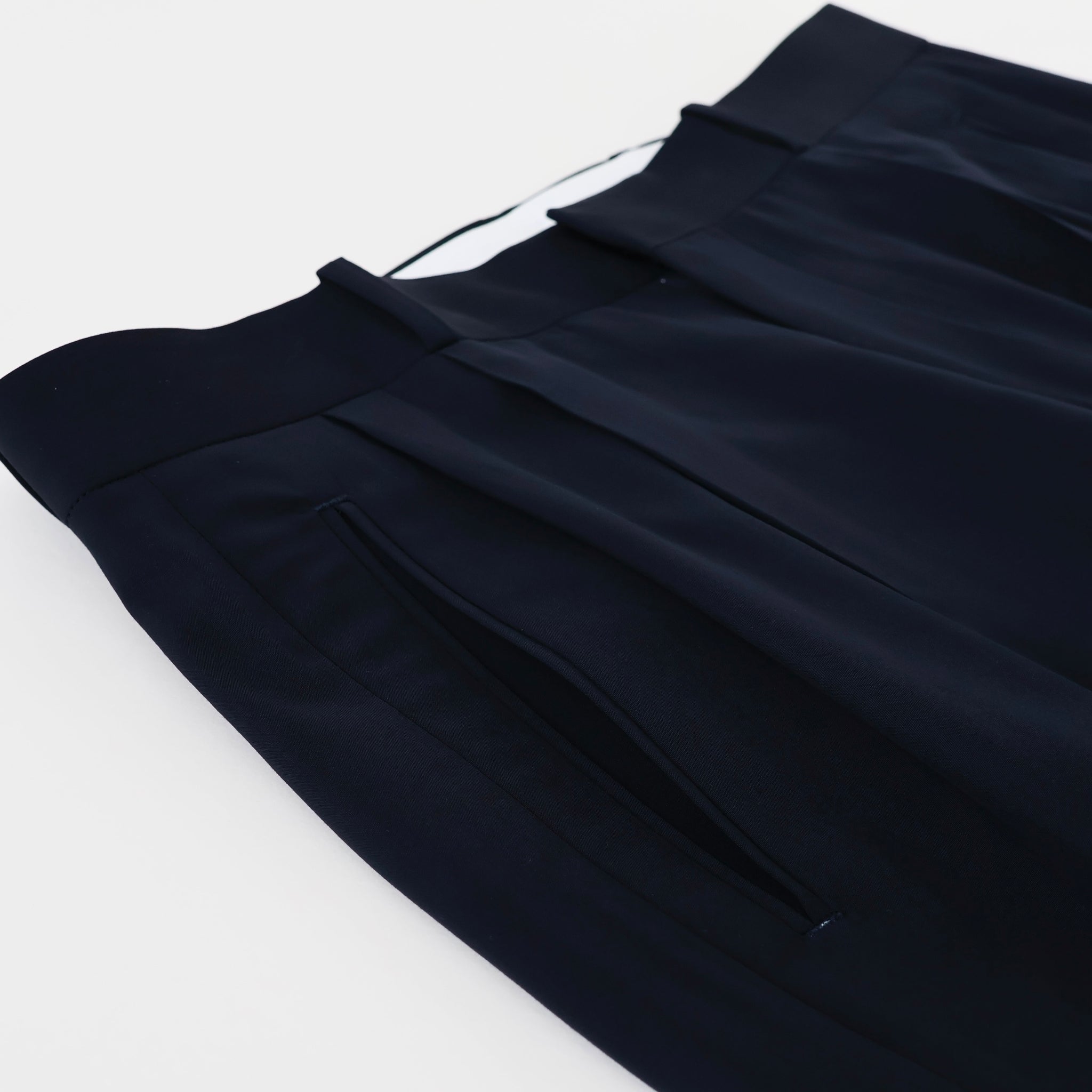 Wool Rayon Wide Trousers