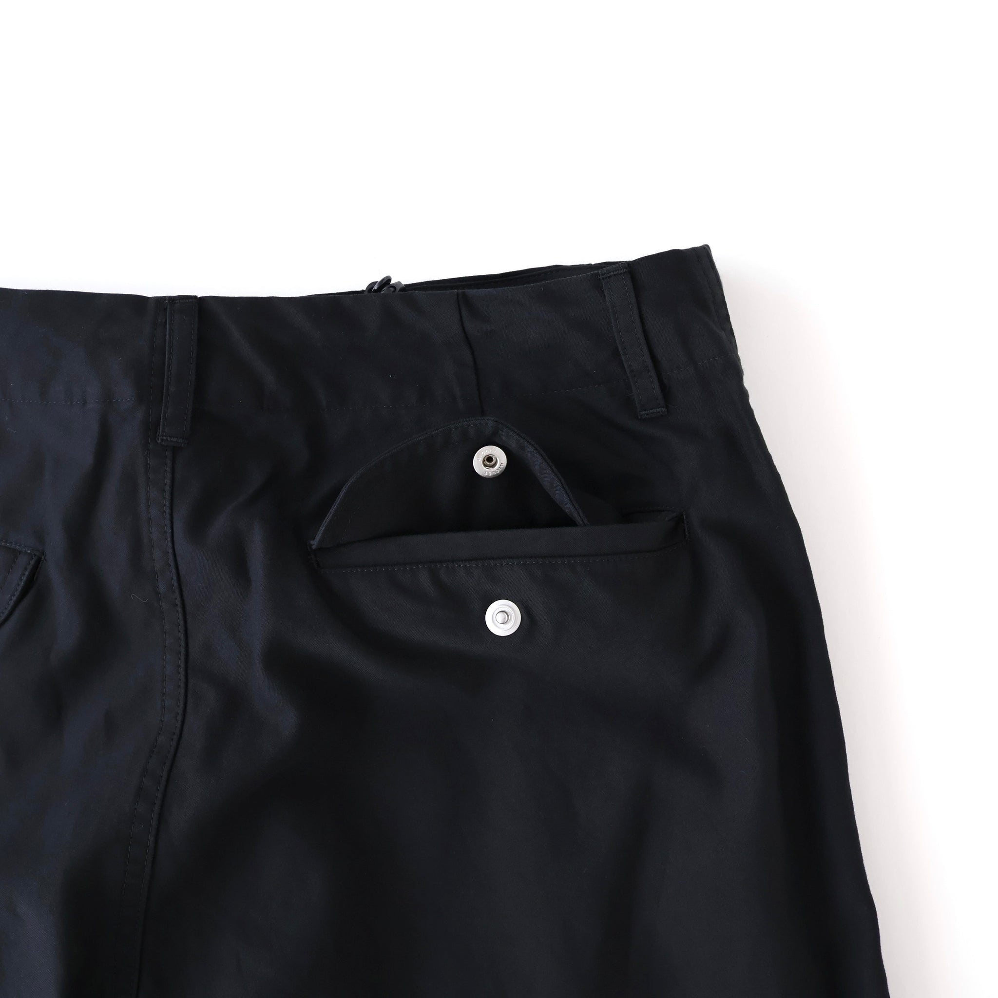 Cotton Cupro Back Satin Military Pants