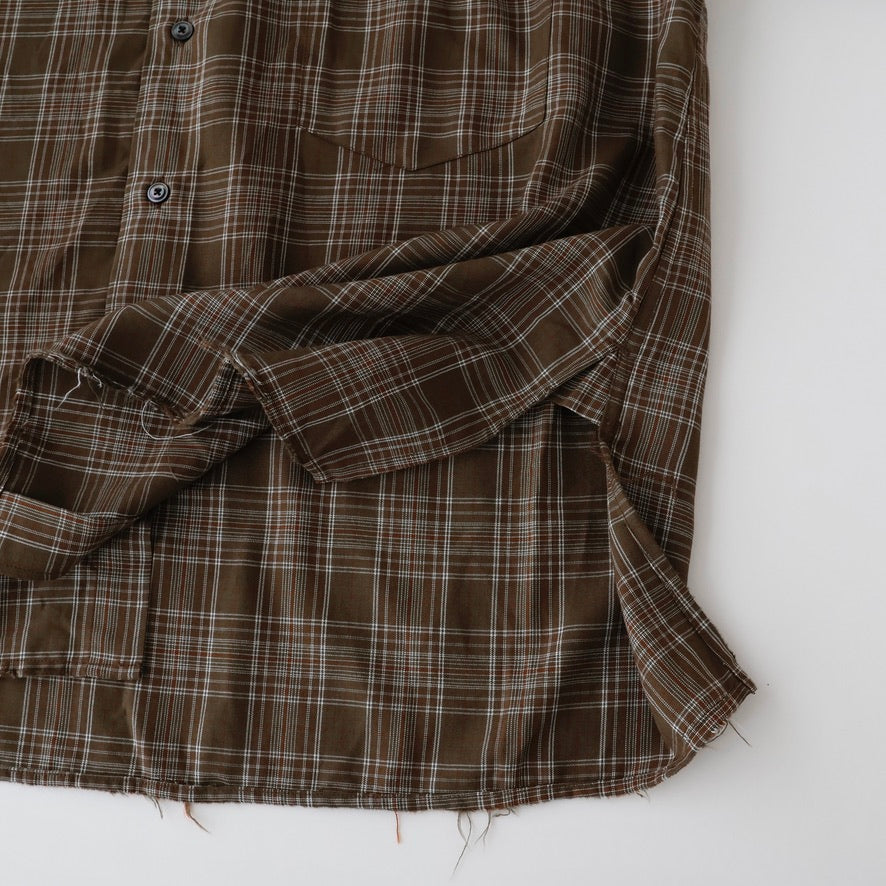AGING RAYON CHECK SHIRT