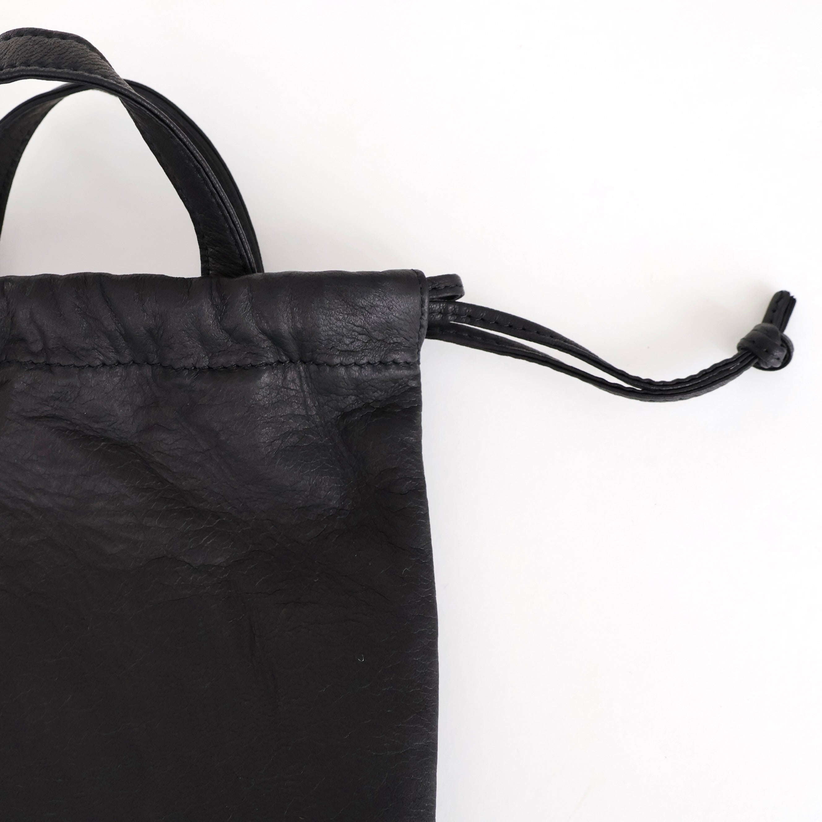 DA113 / DOUBLE FACED DRAWSTRING POUCH + HANDLE S | ref. / Web Store