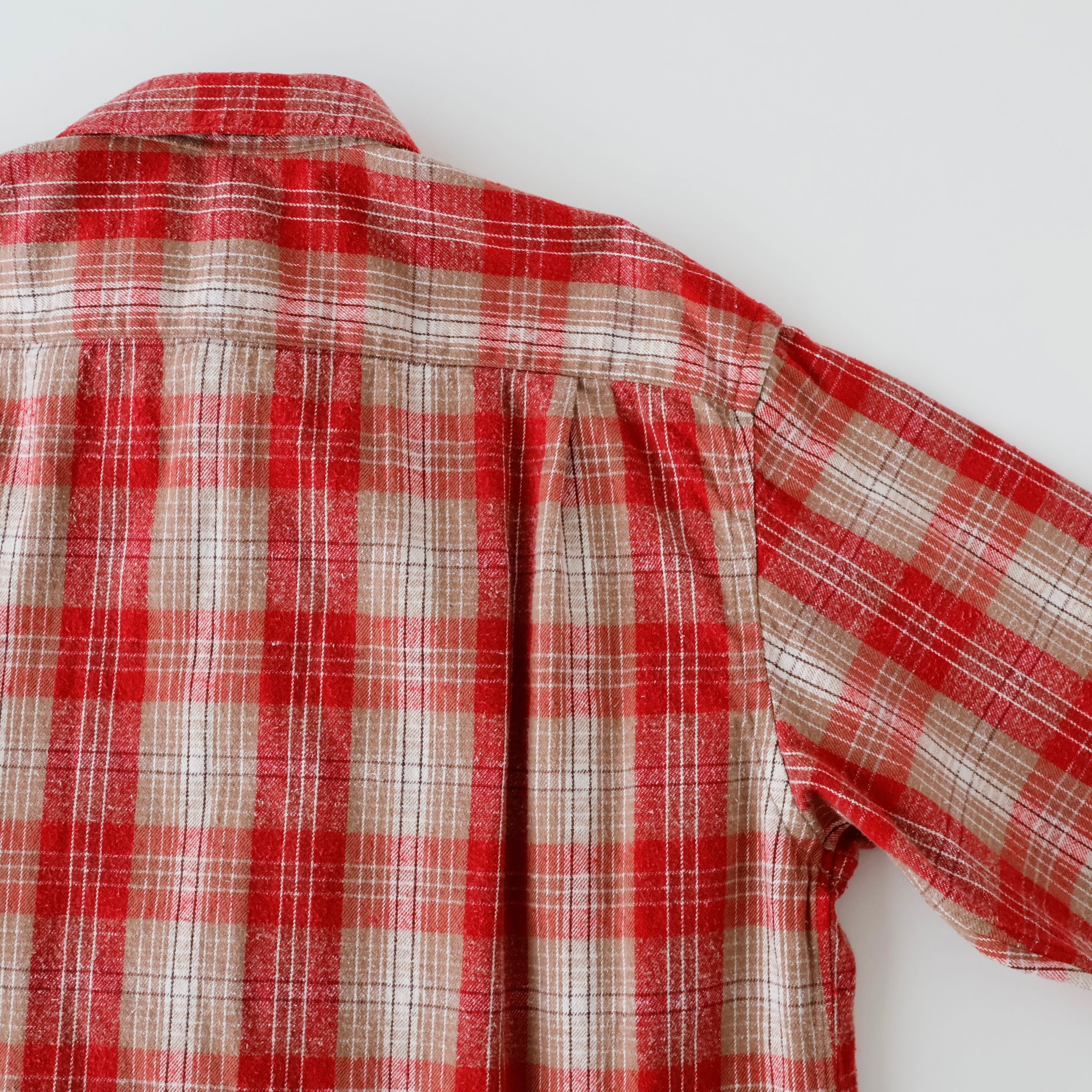 Vintage Cotton Silk Nep Twill Check Shirt