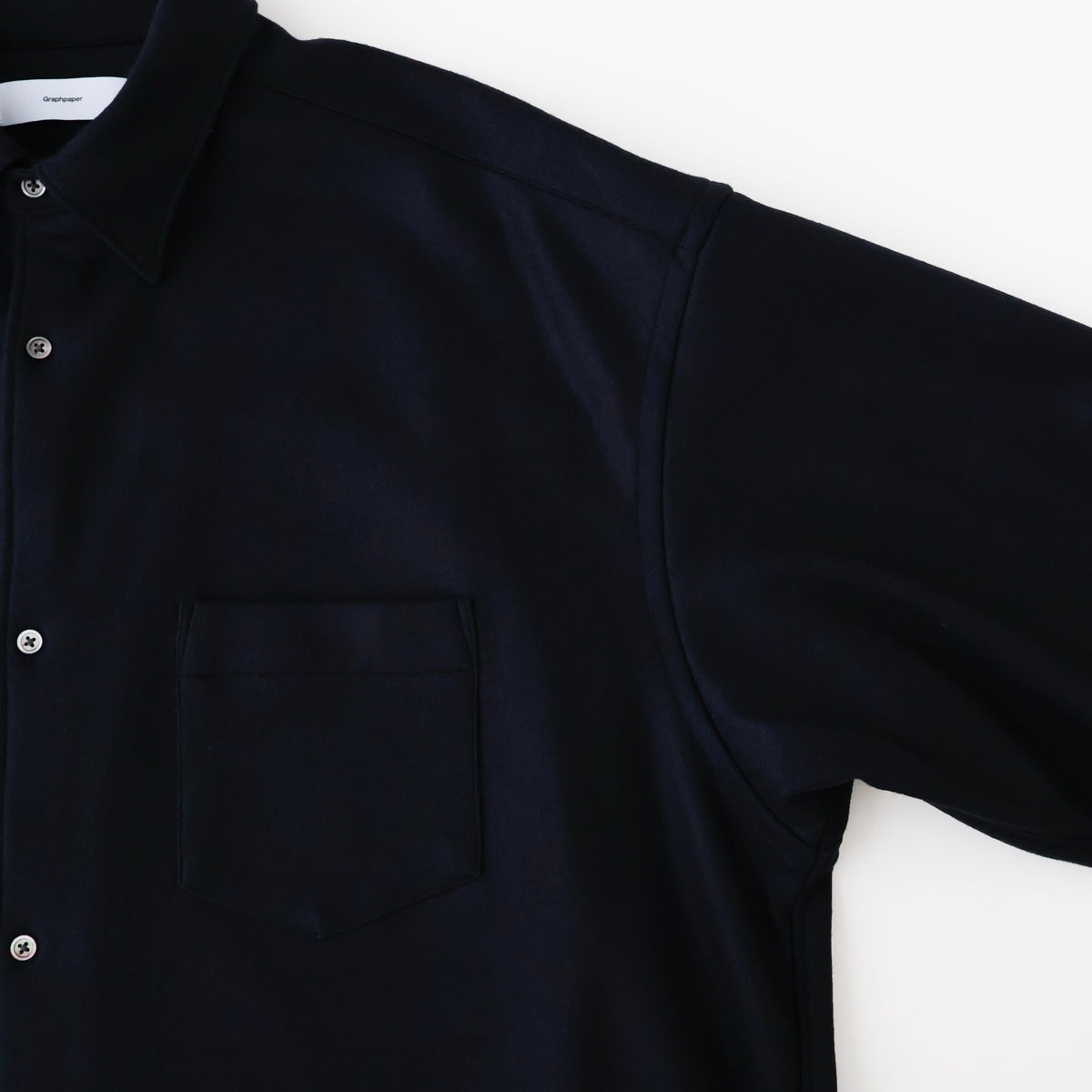 Wool Smooth Flannel Oversized Regular Collar Shirt