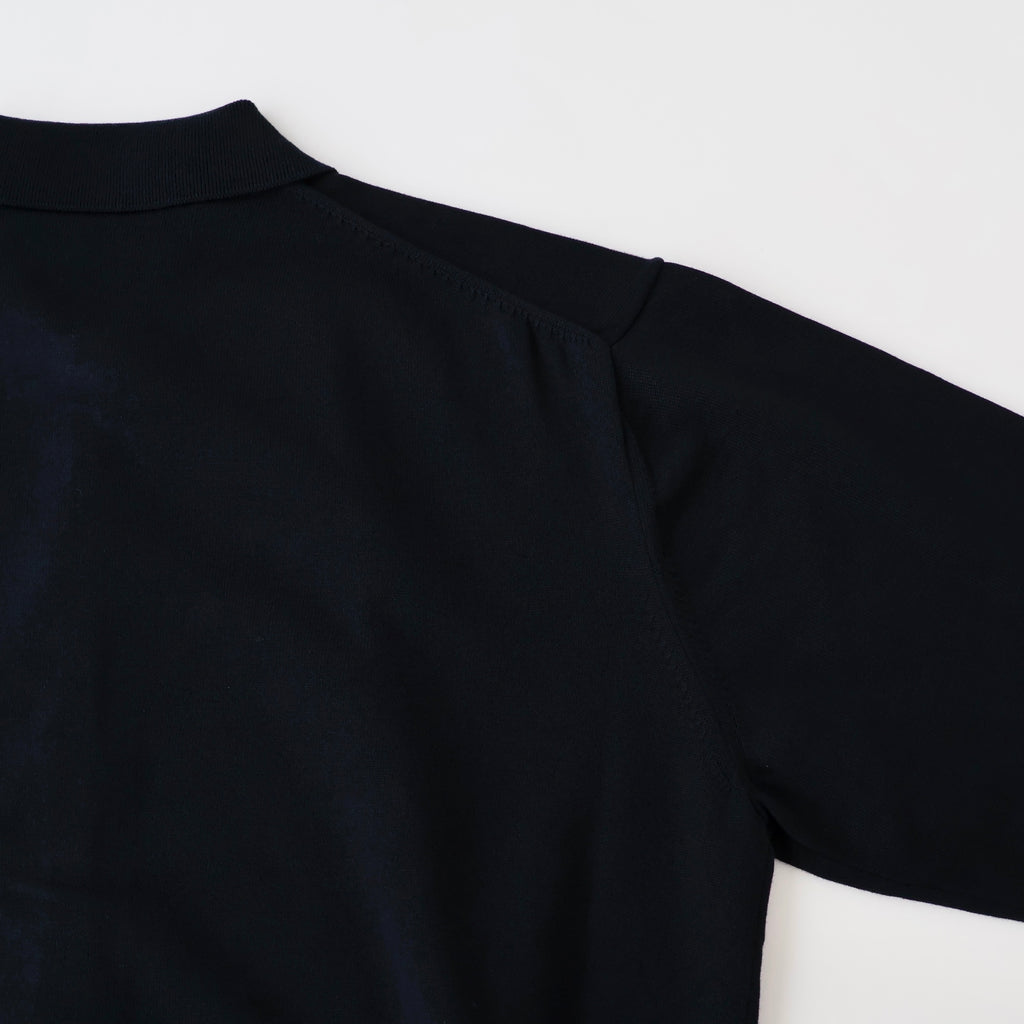 Cotton Knit Polo Collar Cardigan - ref. / Web Store