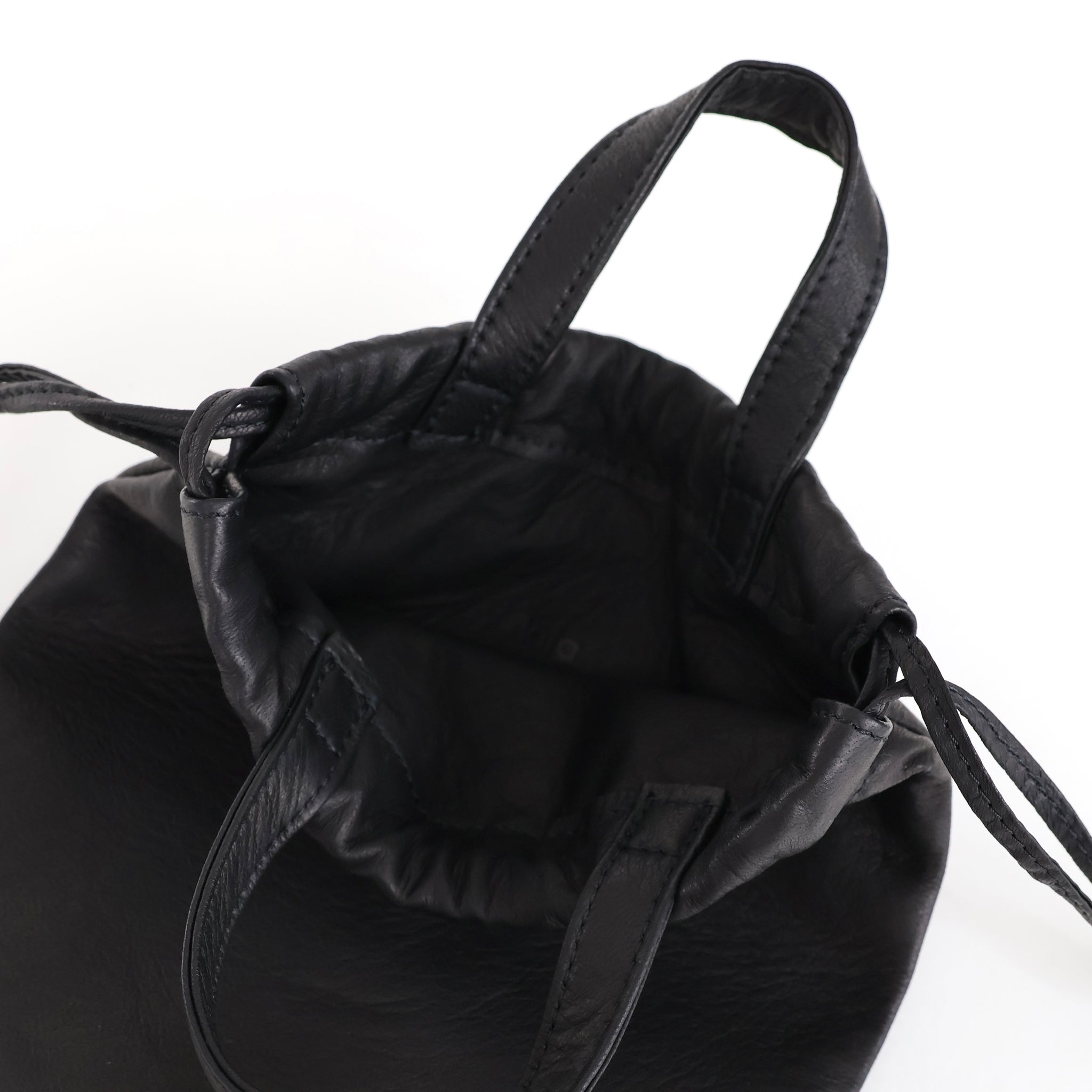 DA113 / DOUBLE FACED DRAWSTRING POUCH + HANDLE S