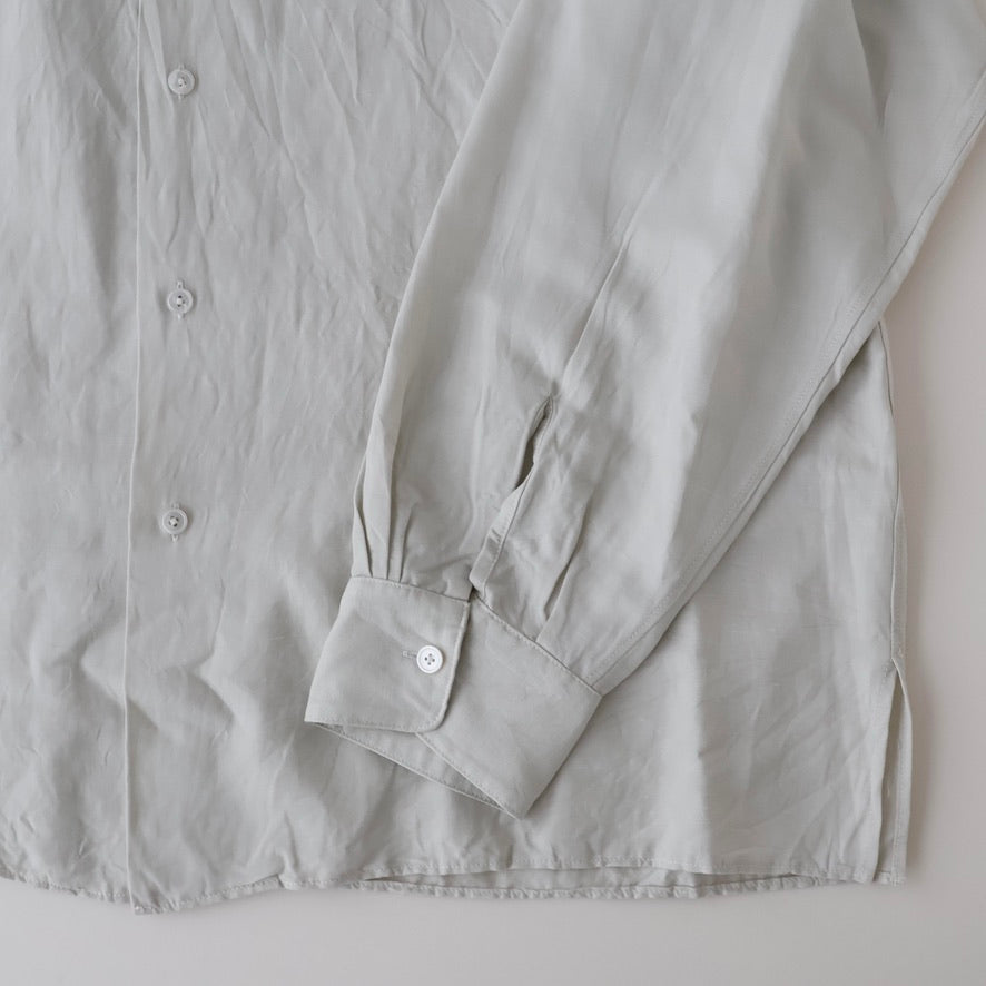 Vintage Silk Linen Open Collar Shirt