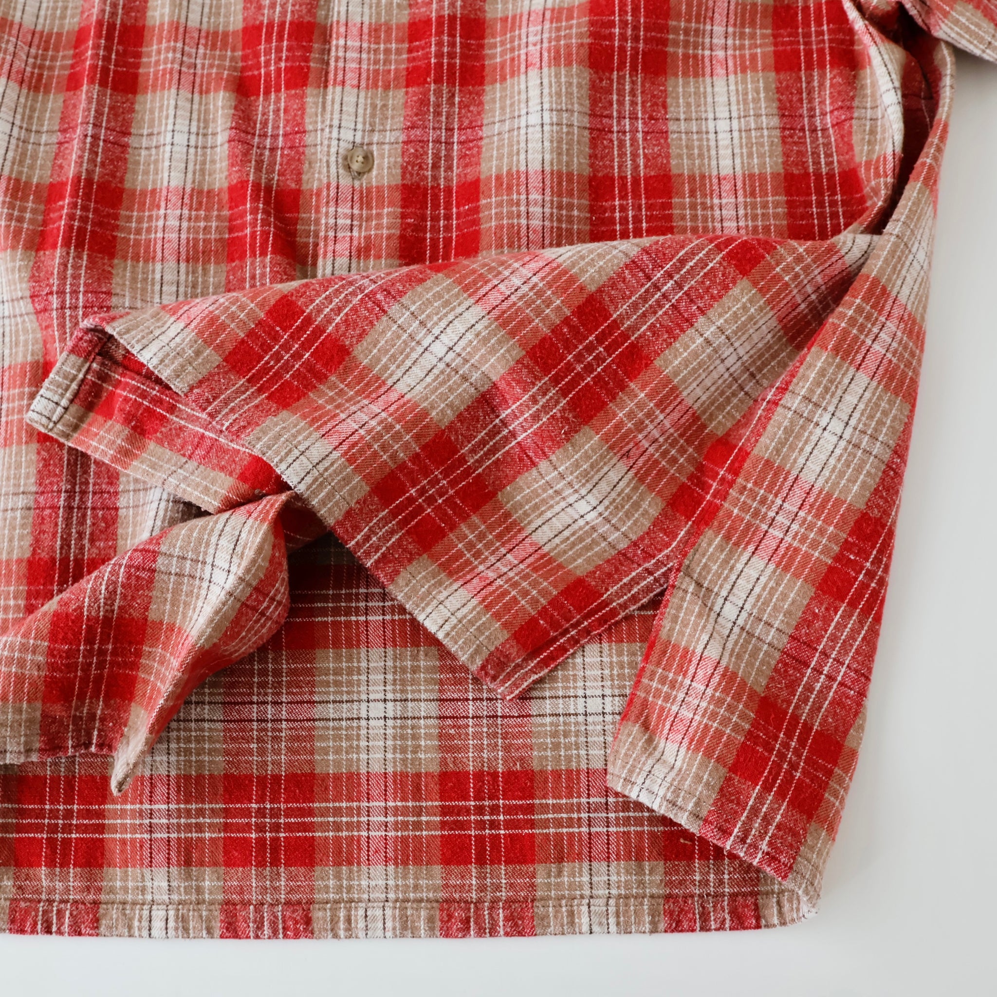 Vintage Cotton Silk Nep Twill Check Shirt