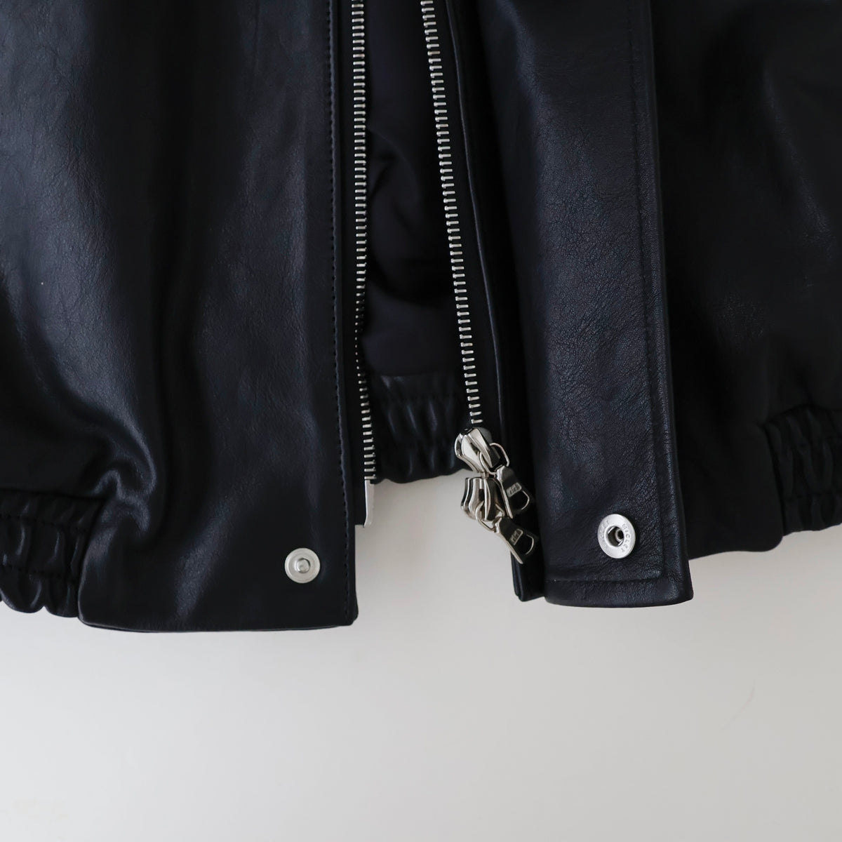 MOUTON COLLAR CALF ZIP JACKET