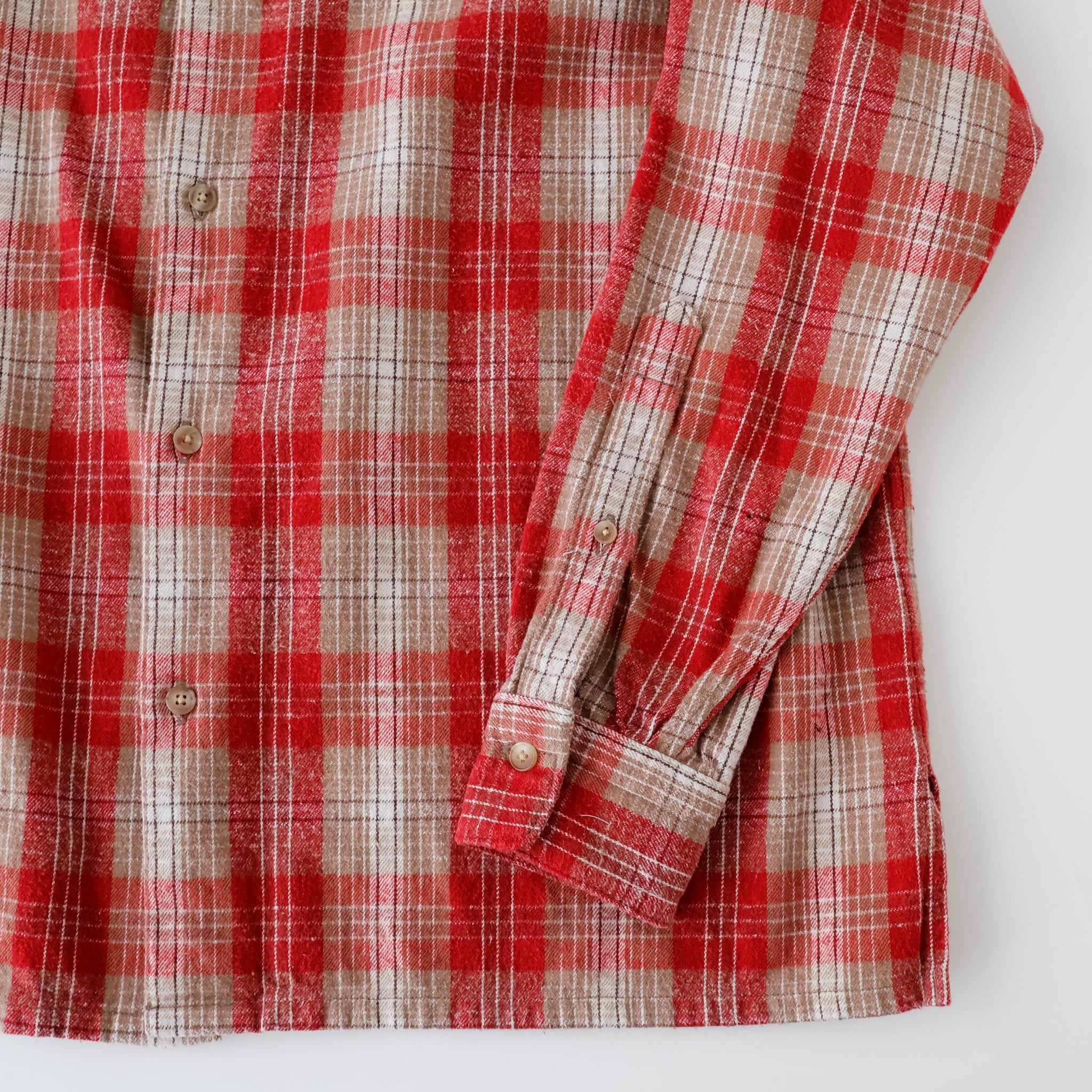 Vintage Cotton Silk Nep Twill Check Shirt