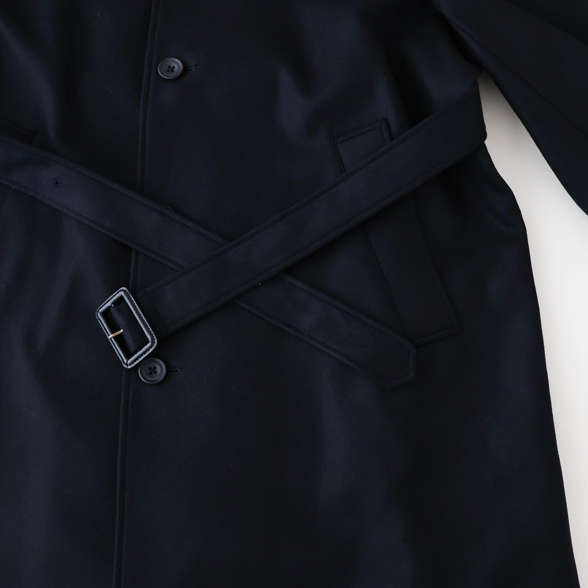 WOOL MELTON OVERSIZED INVESTIGATED COAT