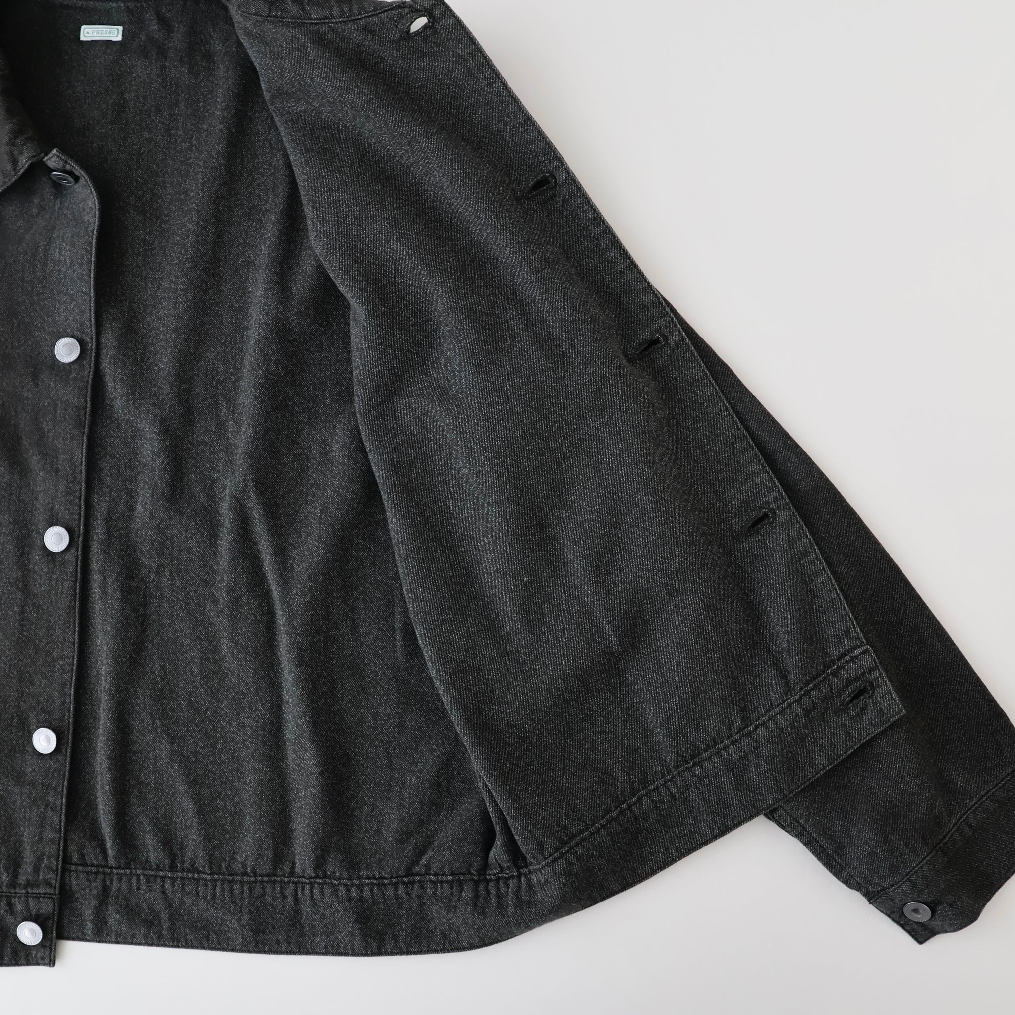 Vintage Black Chambray Work Jacket