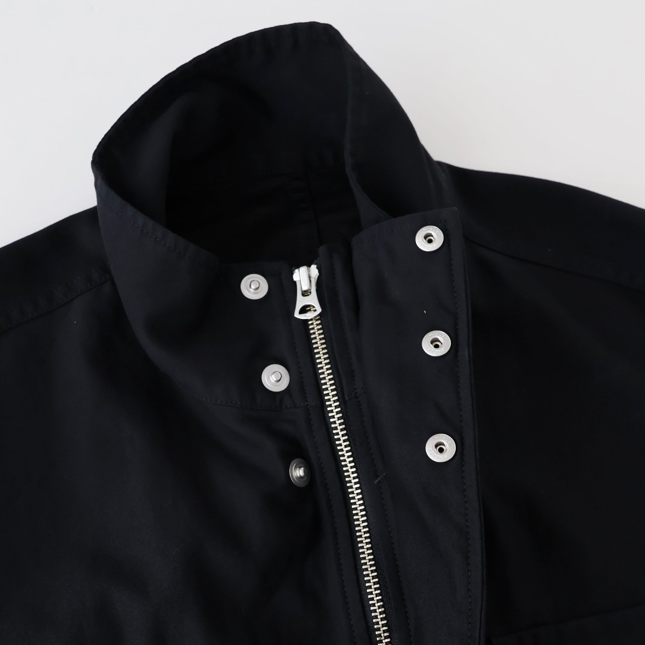 Cotton Cupro Back Satin Military Jacket