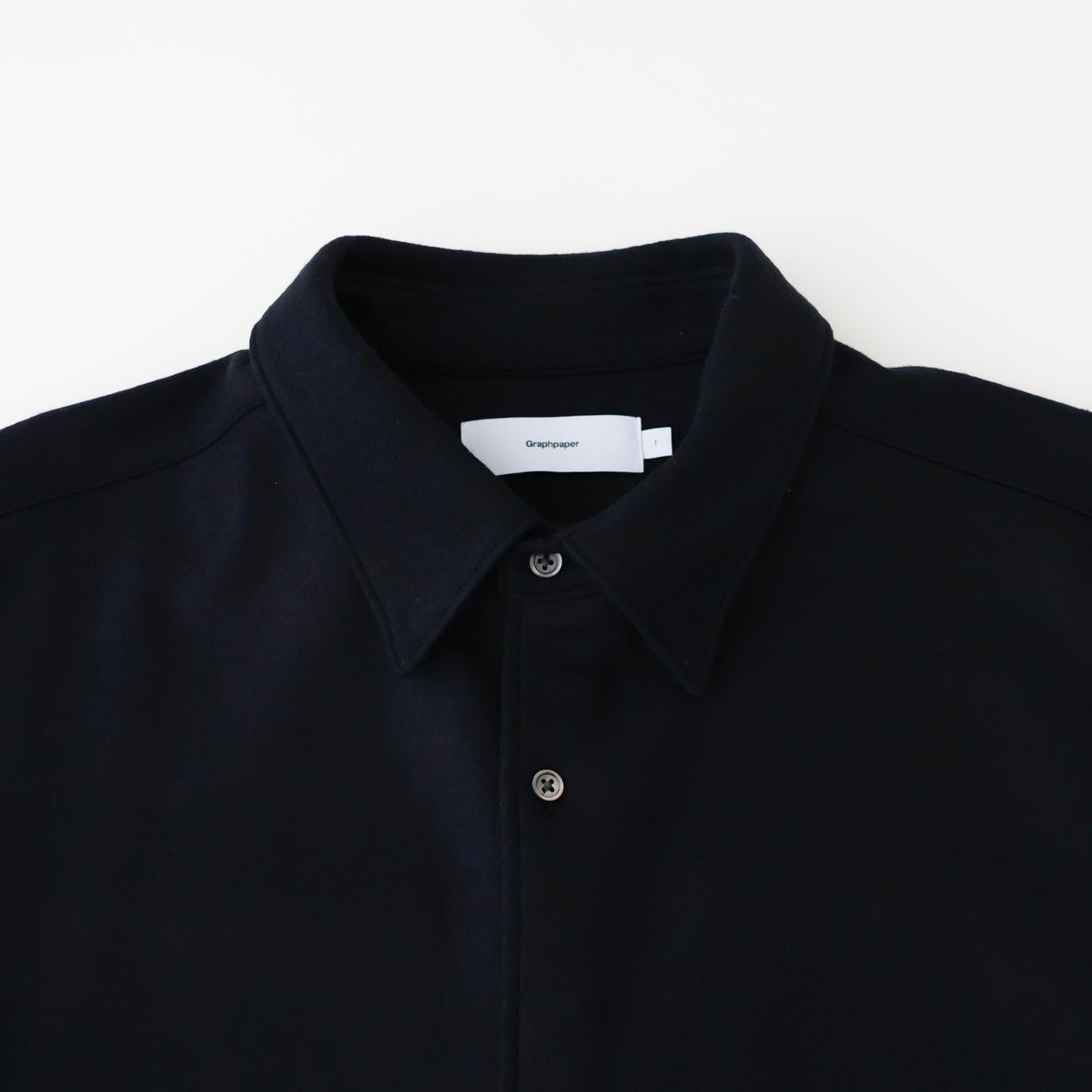 Wool Smooth Flannel Oversized Regular Collar Shirt