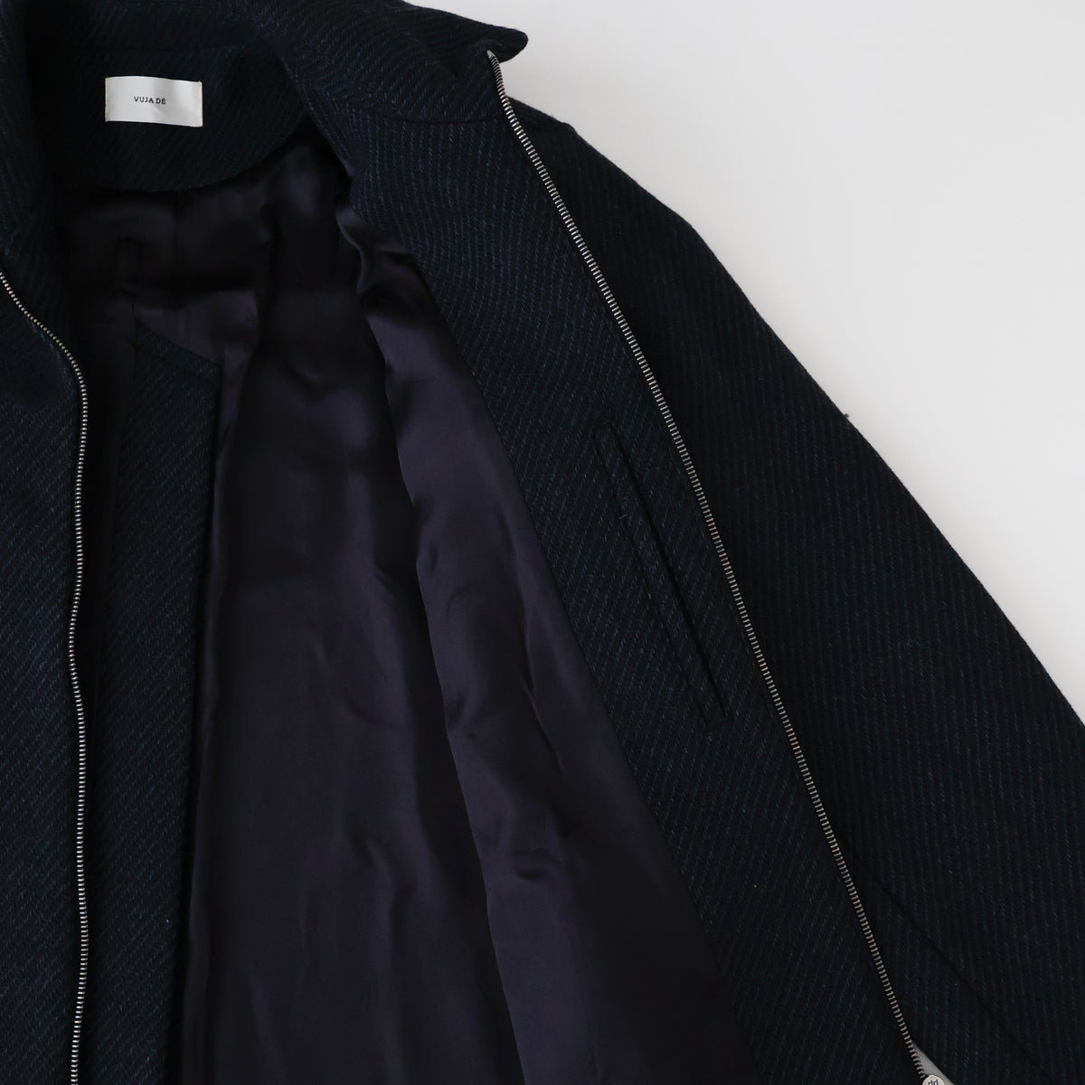 Ronan Structured Zip Coat in Wool