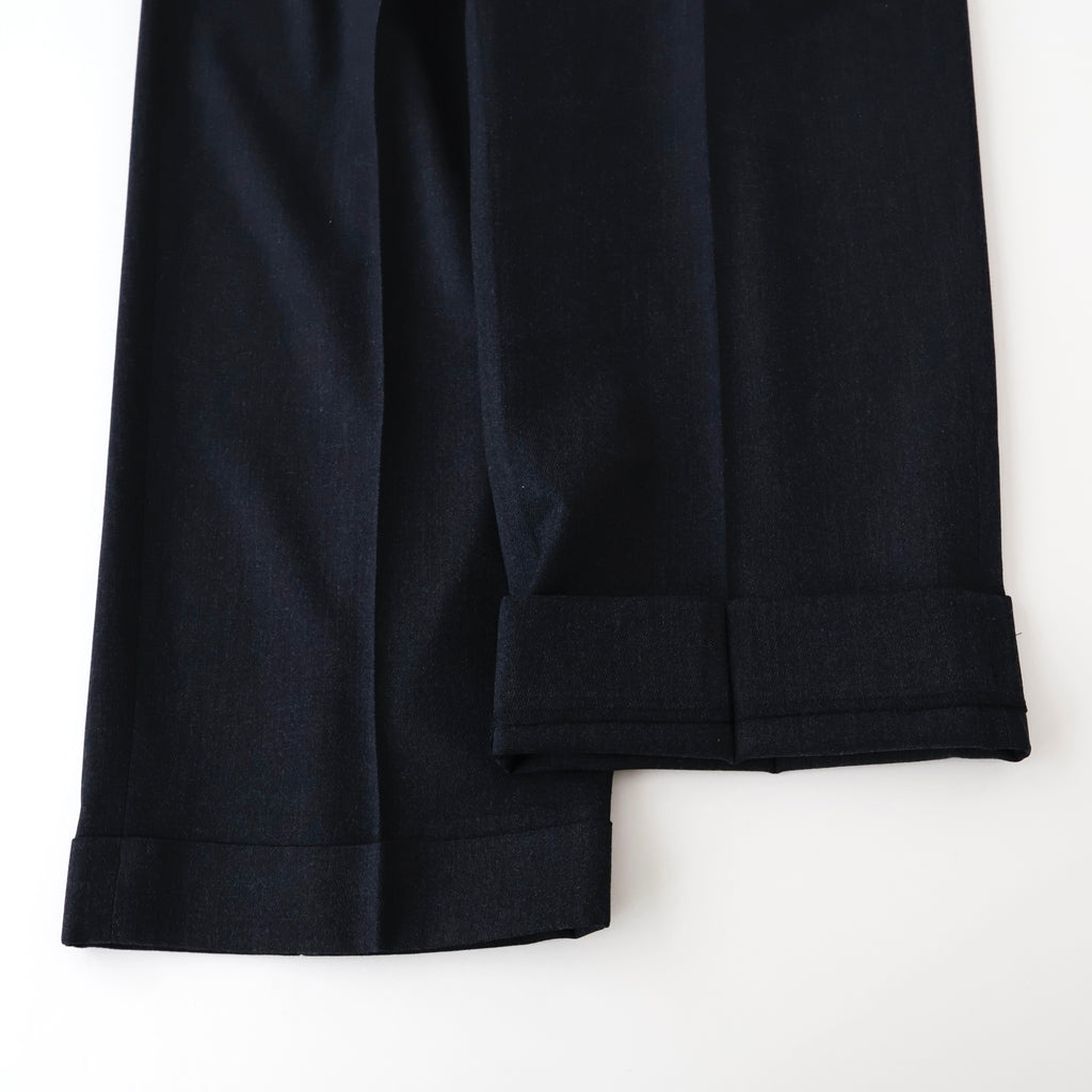 Wool Wide Tapered Trousers - ref. / Web Store
