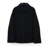 UTILITY JACKET IN DUFFLE WOOL BLACK