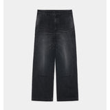 Organic Cotton Duck Double Knee Pants BLACK