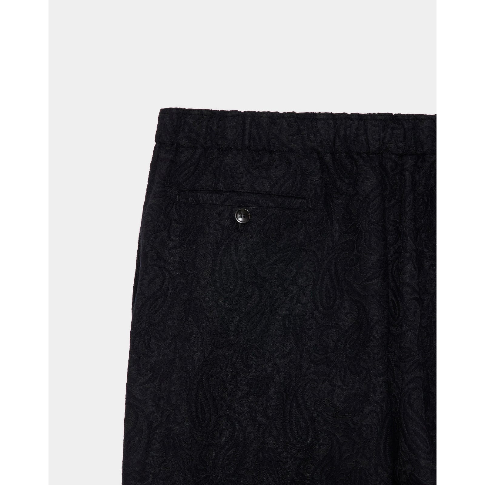 Recycled Polyester X Recycled Wool Paisley Jacquard Wide Leg Easy Pants
