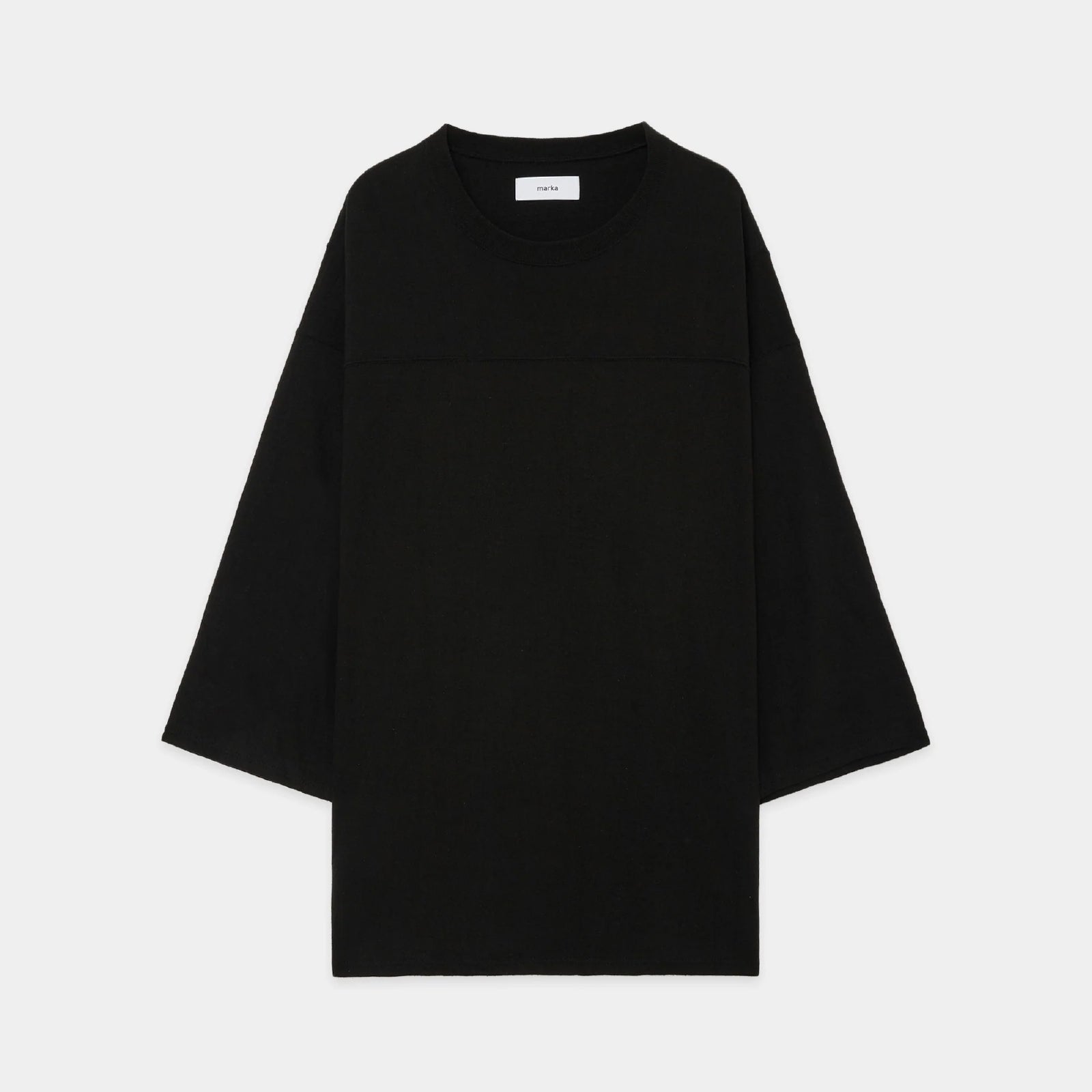 Noil Silk Knit Ball Games Three-Quarter Sleeve Tee