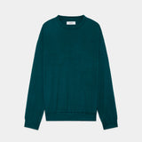 2/72 Wool Single Jersey Washable Crew Neck DARK GREEN