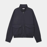 2/60 Washer Wool Gabardine Dog Ear Jacket M.GRAY